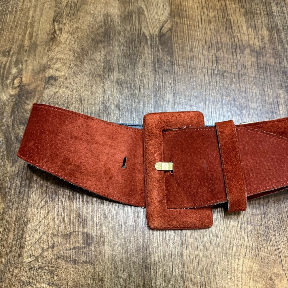 Express Rust Suede Belt - Picture 4 of 13